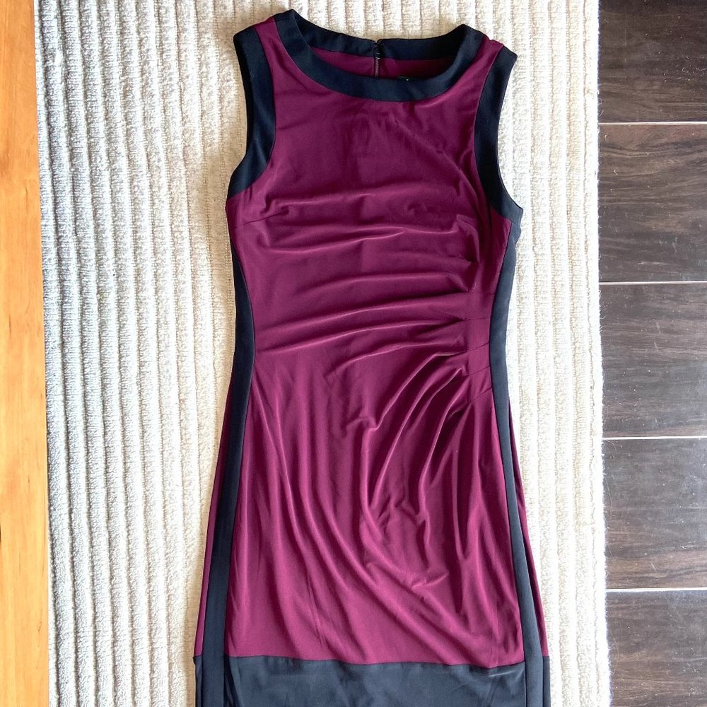 Lauren Ralph Lauren stretchy sheath dress with side ruching, Womens size 4, NWT